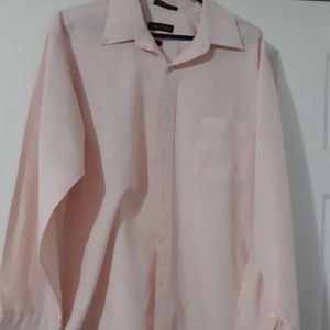 Etienne Aigner Vintage Men's Long Sleeve Pink Dress Shirt Size 17 1/2 , 34-35